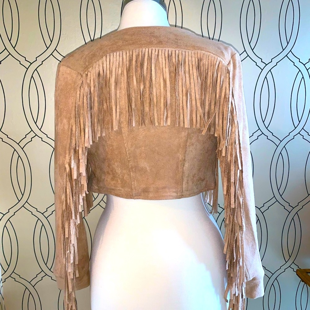 Elisa B Faux Suede Jacket
